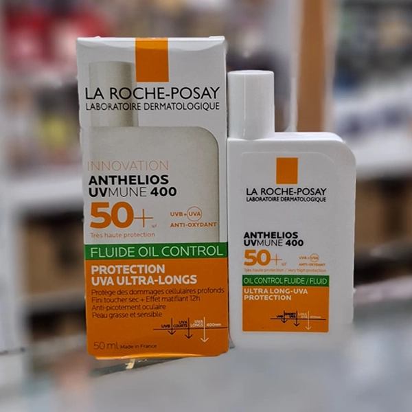 ضد آفتاب لاروش پوزای پوست چرب فلوئیدی اصل Spf50 بی رنگ 50 میل | LA ROCHE-POSAY FLUIDE OIL CONTOROL sunscreen spf50